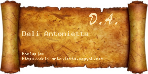 Deli Antonietta névjegykártya